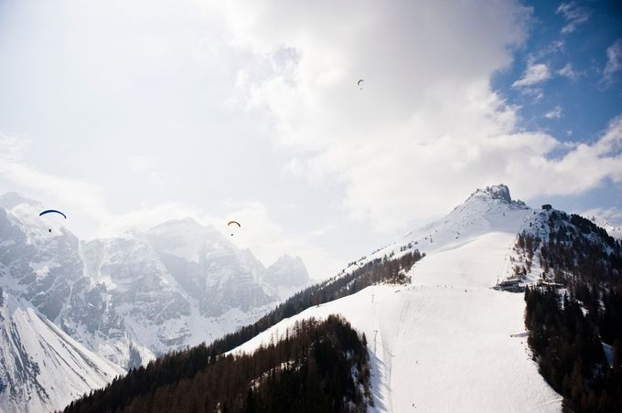 Paragliding, Stubaiský ledovec