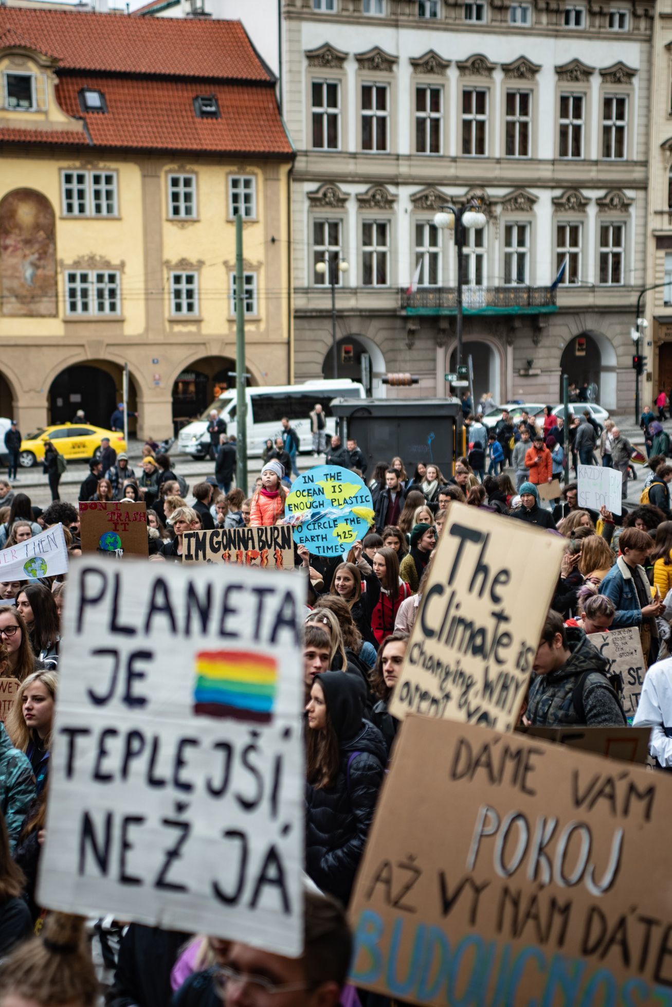 protestu za ochranu klimatu
