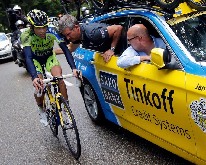 Alberto Contador v 10. etapě Tour de France 2014