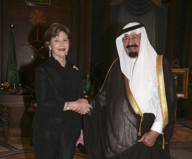 Saúdská Arábie USA král Abdalláh Laura Bushová