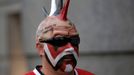 Chicago Blackhawks fan Jack Basich arrives to attend Game 1 of the NHL Stanley Cup Finals hockey series against the Boston Bruins in Chicago, Illinois, June 12, 2013. REU