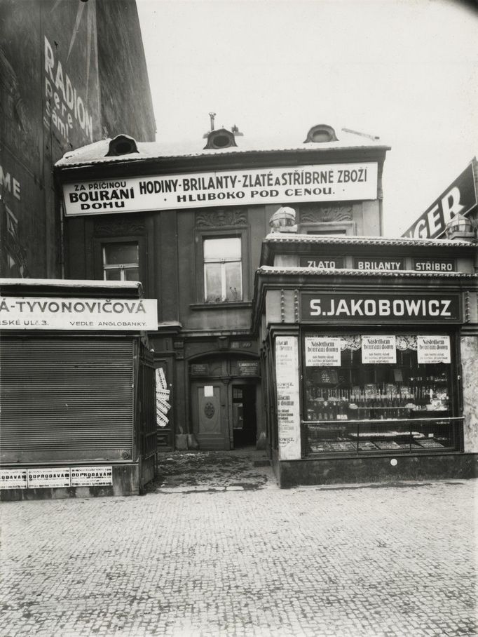 Jan Posselt: Ulice Na Příkopě, dům č. 21, asi 1928