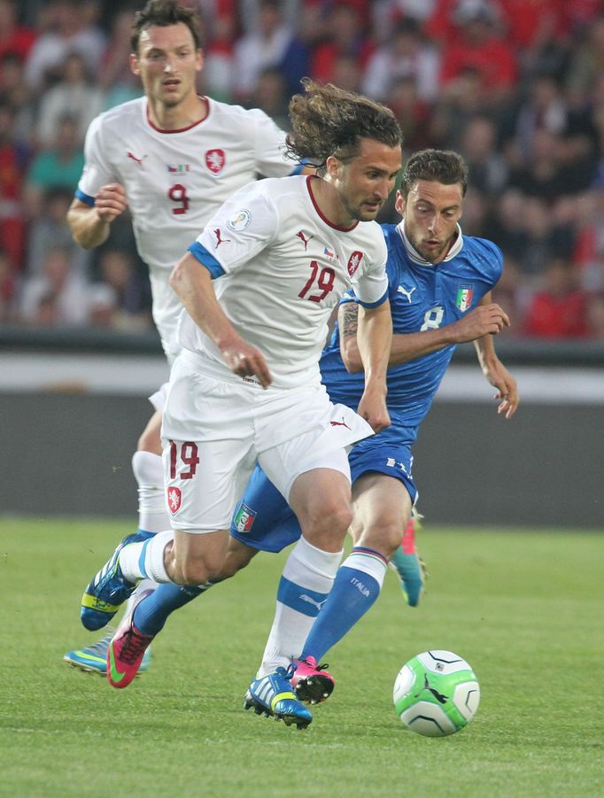 Fotbal, Česko - Itálie: Petr Jiráček - Claudio Marchisio