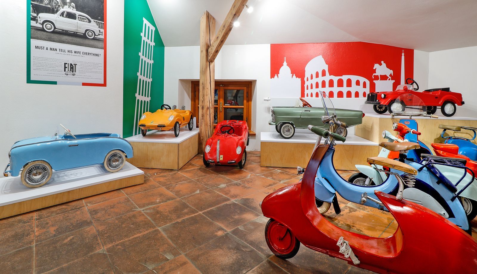 Pedal Planet muzeum šlapacích autíček