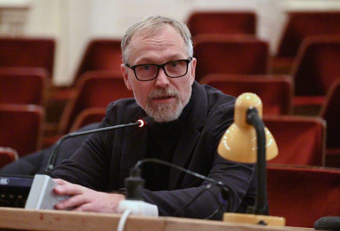 Režisér Ivan Krejčí při zkoušce.