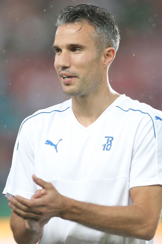 Robin van Persie na rozlučce Tomáše Rosického  v Praze 9. 6. 2018