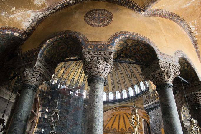 Hagia Sofia alias chrám Boží Moudrosti v Istanbulu.