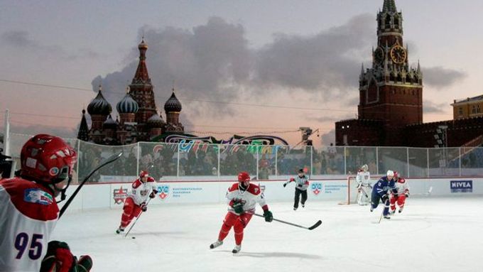 Utkání hvězd KHL se hrálo na Rudém náměstí