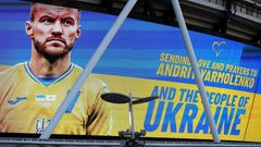 Andrej Jarmolenko na plakátu London Stadium