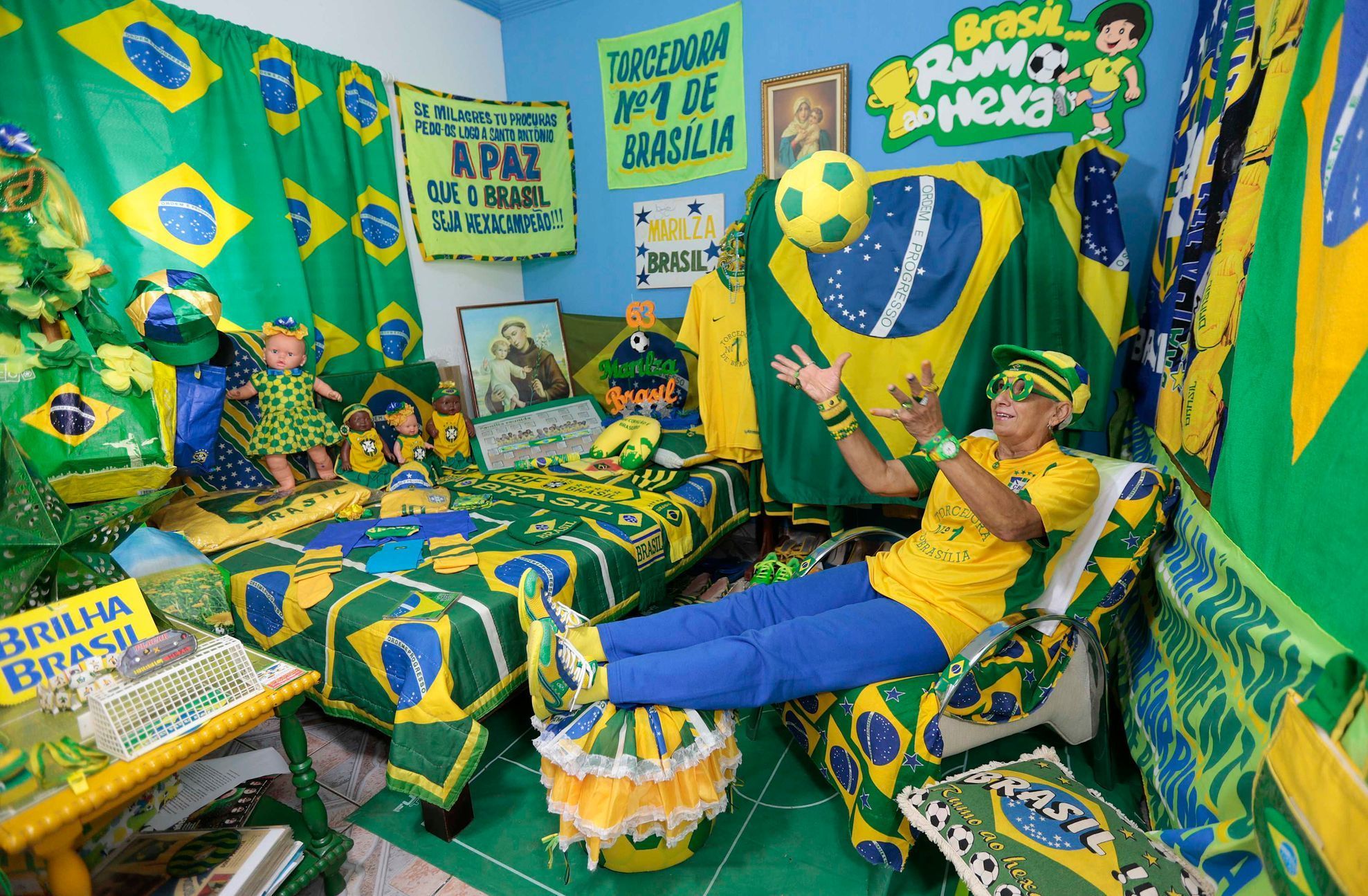 Brazilský fanoušek před MS ve fotbale 2014