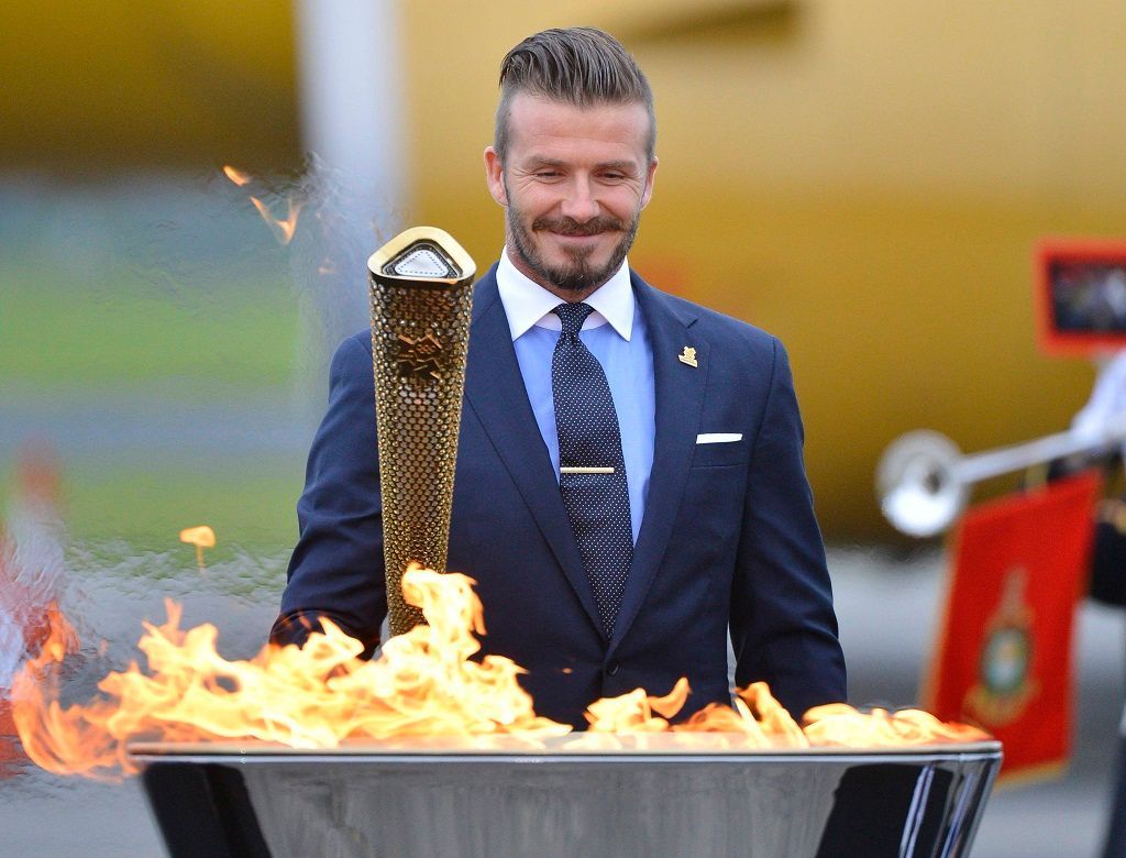 David Beckham a olympijský oheň
