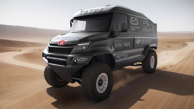 Nový kamion Tatra z dílen týmu Buggyra ZM Racing pro Rallye Dakar 2024.