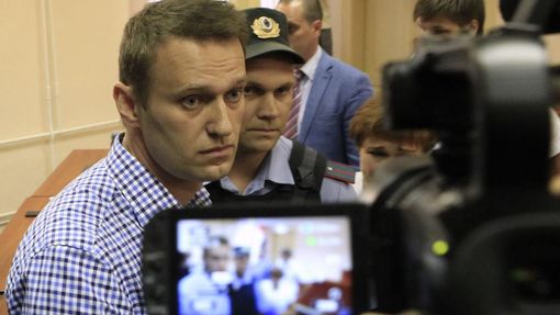  Lídr ruské opozice Alexej Navalnyj u soudu