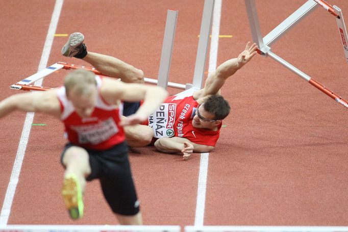 HME Praha 2015: Petr Peňáz padá (60 m př.)