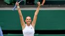 Karolína Plíšková slaví postup do finále Wimbledonu