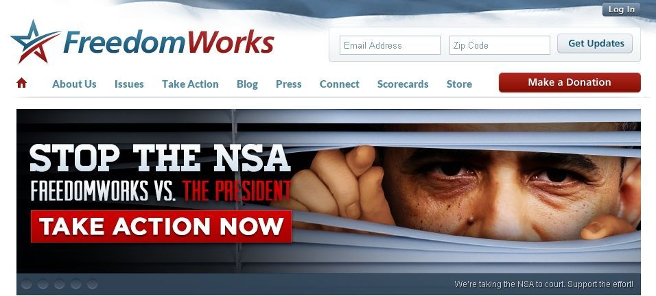 FreedomWorks - Obama - NSA - žaloba