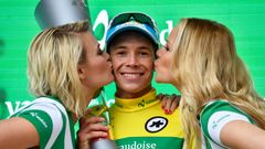 Miguel Ángel López se raduje z vítězství v závodu Kolem Švýcarska
