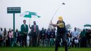 Golf - The Masters - Augusta National Golf Club - Augusta, Georgia, U.S. - November 12, 2020 Honorary starter Jack Nicklaus during the ceremonial tee shot REUTERS/Brian S