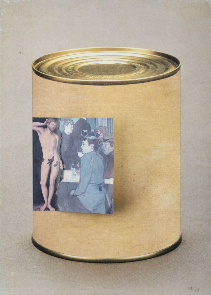 Jiří Kolář: Ingres - kontrasty, 1972, koláž.