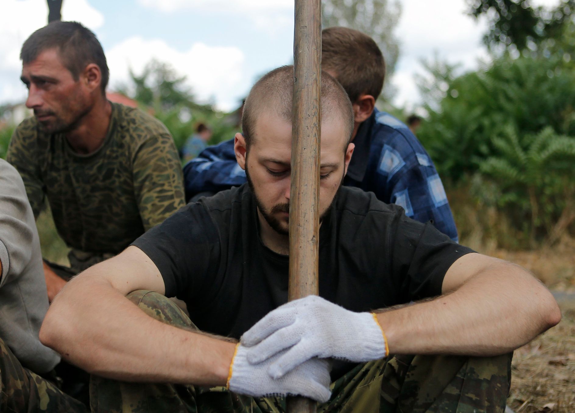 Ukrajinský voják zajatý separatisty