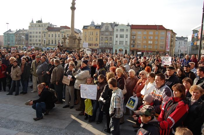 Demonstrace v Ostravě