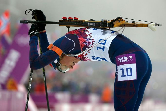 Soči, biatlon, stíhačka Ž: Tora Bergerová