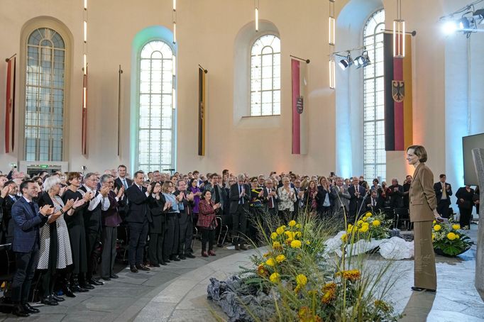 Anne Applebaumová při prebírání Mírové ceny německých knihkupců.