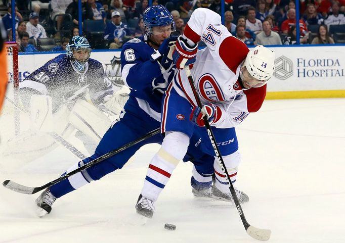 NHL: Montreal Canadiens vs Tampa Bay Lightning (Tomáš Plekanec a Anton Stralman)