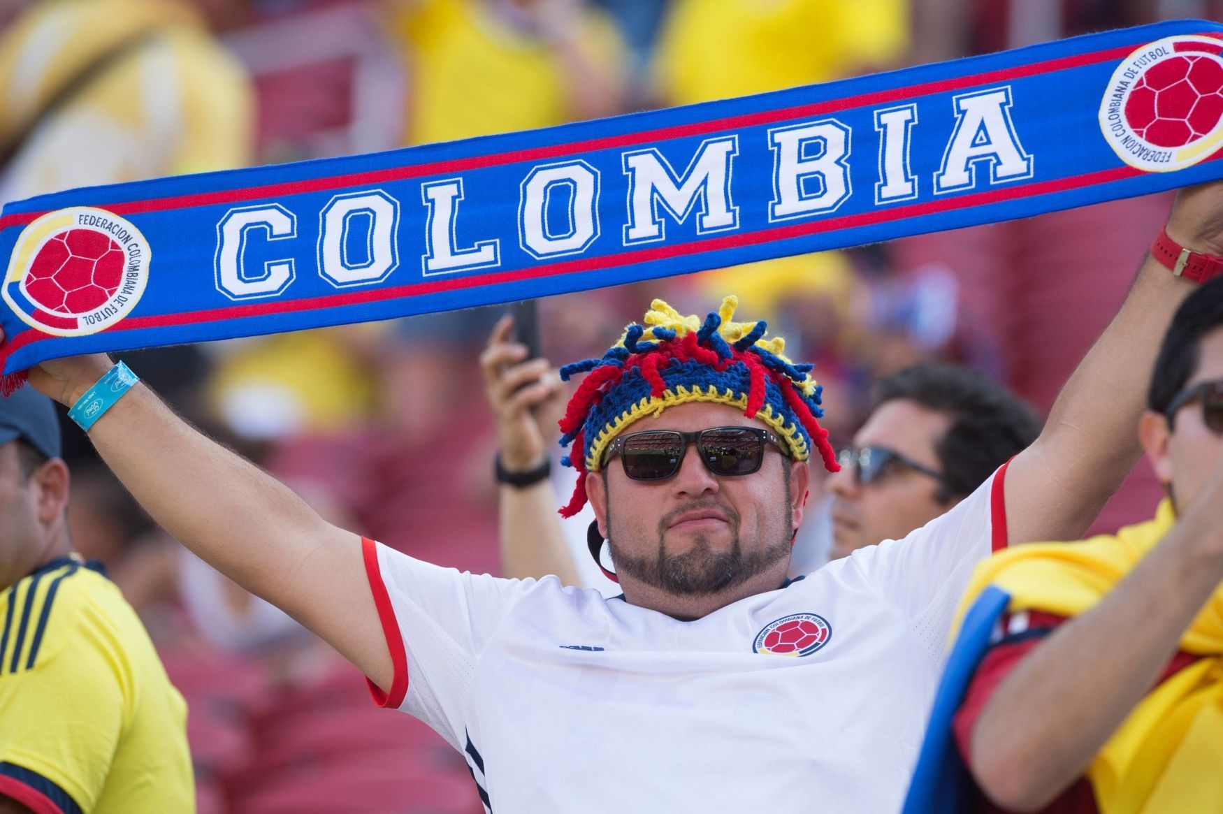 fanoušek, Kolumbie, fotbal, Copa America