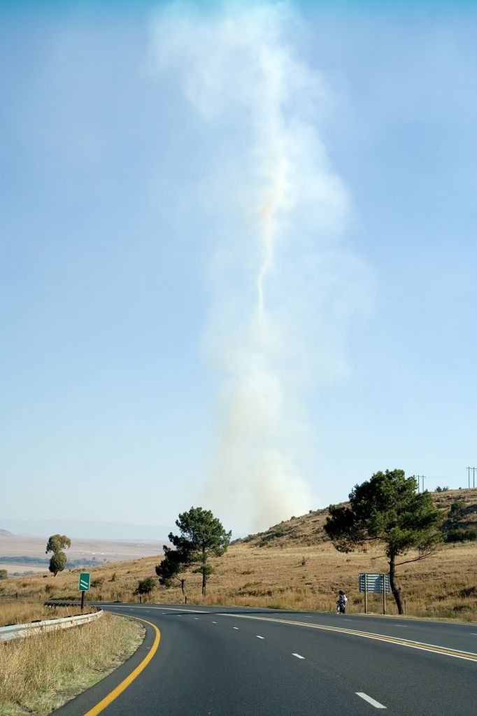 Smoke in tornado form