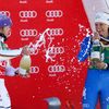 SP 2017-18, obří slalom Ž (Sölden): Viktoria Rebensburgová a Manuela Mölggová