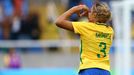 Monica (BRA) of Brazil celebrates scoring first goal for Brazil.