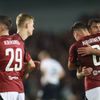 fotbal, Liga mistrů 2024/2025, 4. předkolo, Sparta - Malmö, radost Sparty, Ermal Krasniqi, Filip Panák, Kaan Kairinen, Qazim Laci