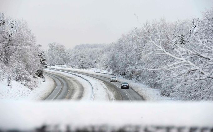 A1 u města Morpeth, Anglie.