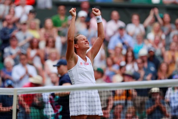 Barbora Strýcová po postupu do semifinále Wimbledonu