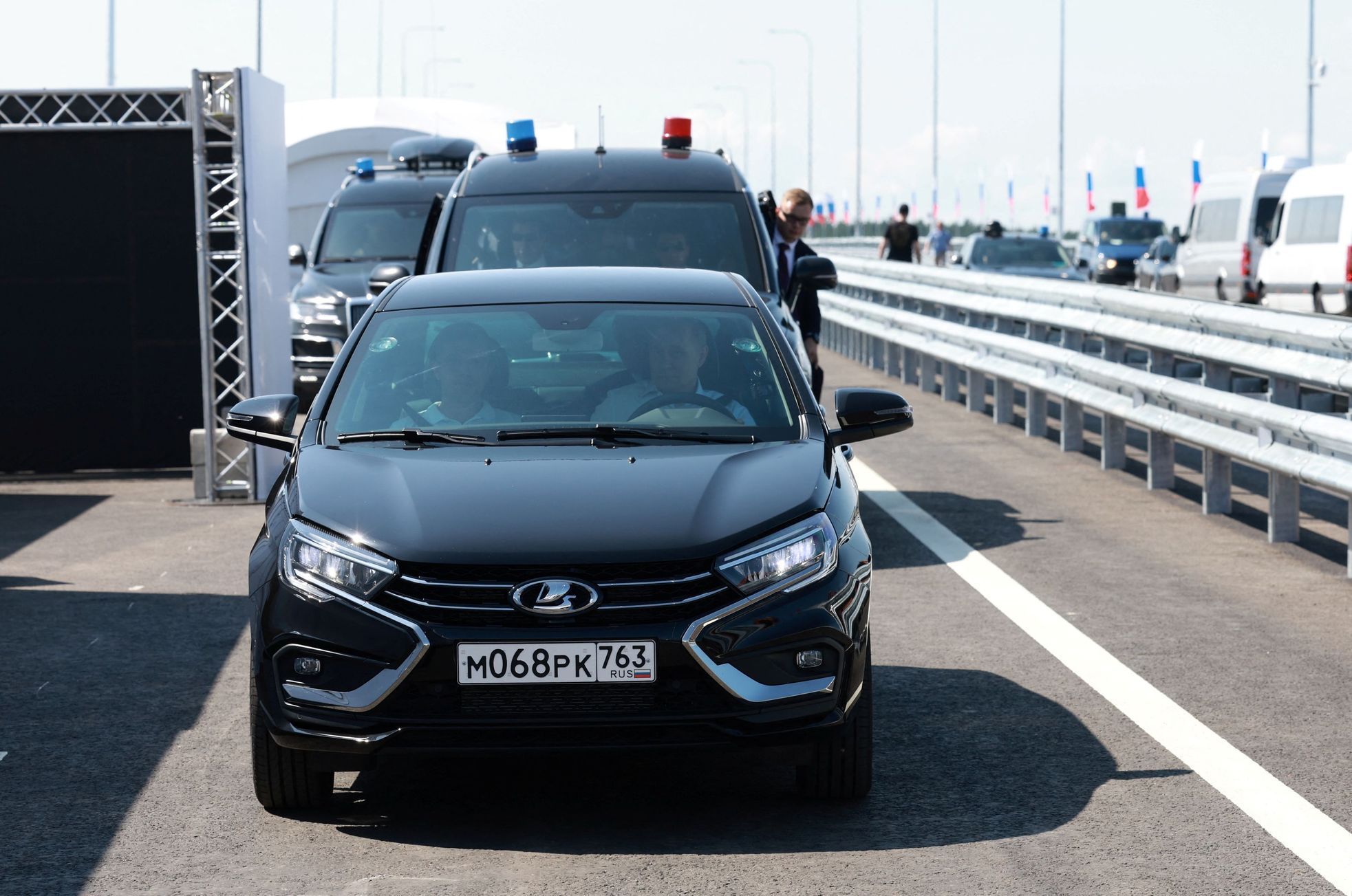 Russian President Putin opens road section in Tver region