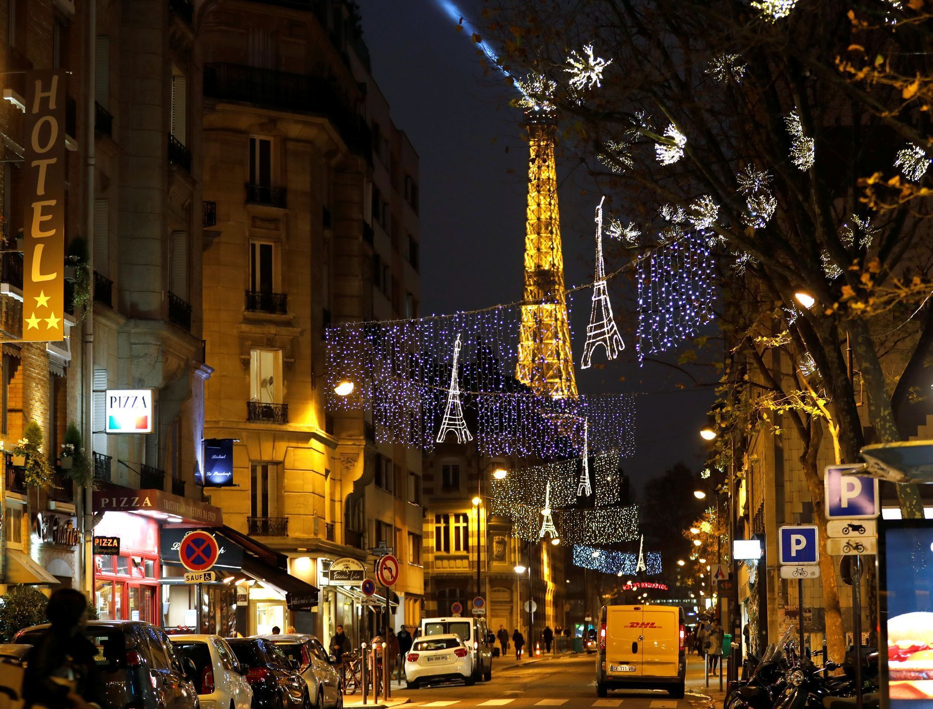 Vánoce osvětlení výzdoba Paříž