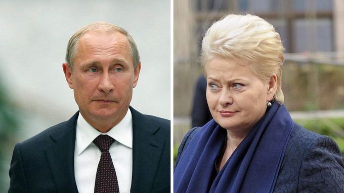 Vladimir Putin a Dalia Grybauskaitéová.