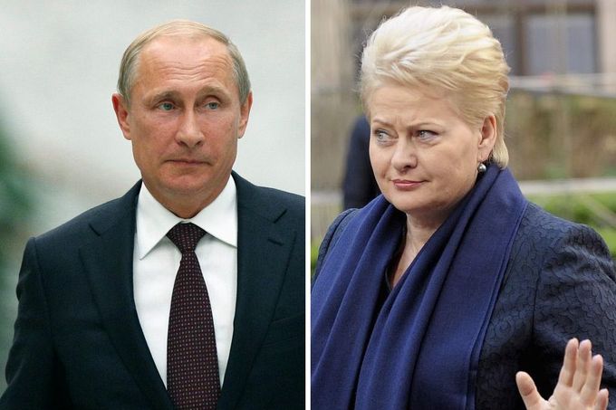 Vladimir Putin a Dalia Grybauskaiteová.