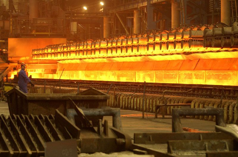 Zpracování oceli v Mittal Steel Ostrava