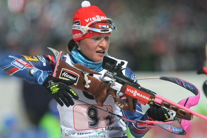 Biatlon, SP NMNM, smíšená štafeta: Veronika Vítková