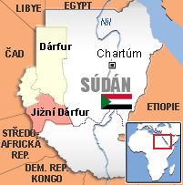 Mapa - Súdán