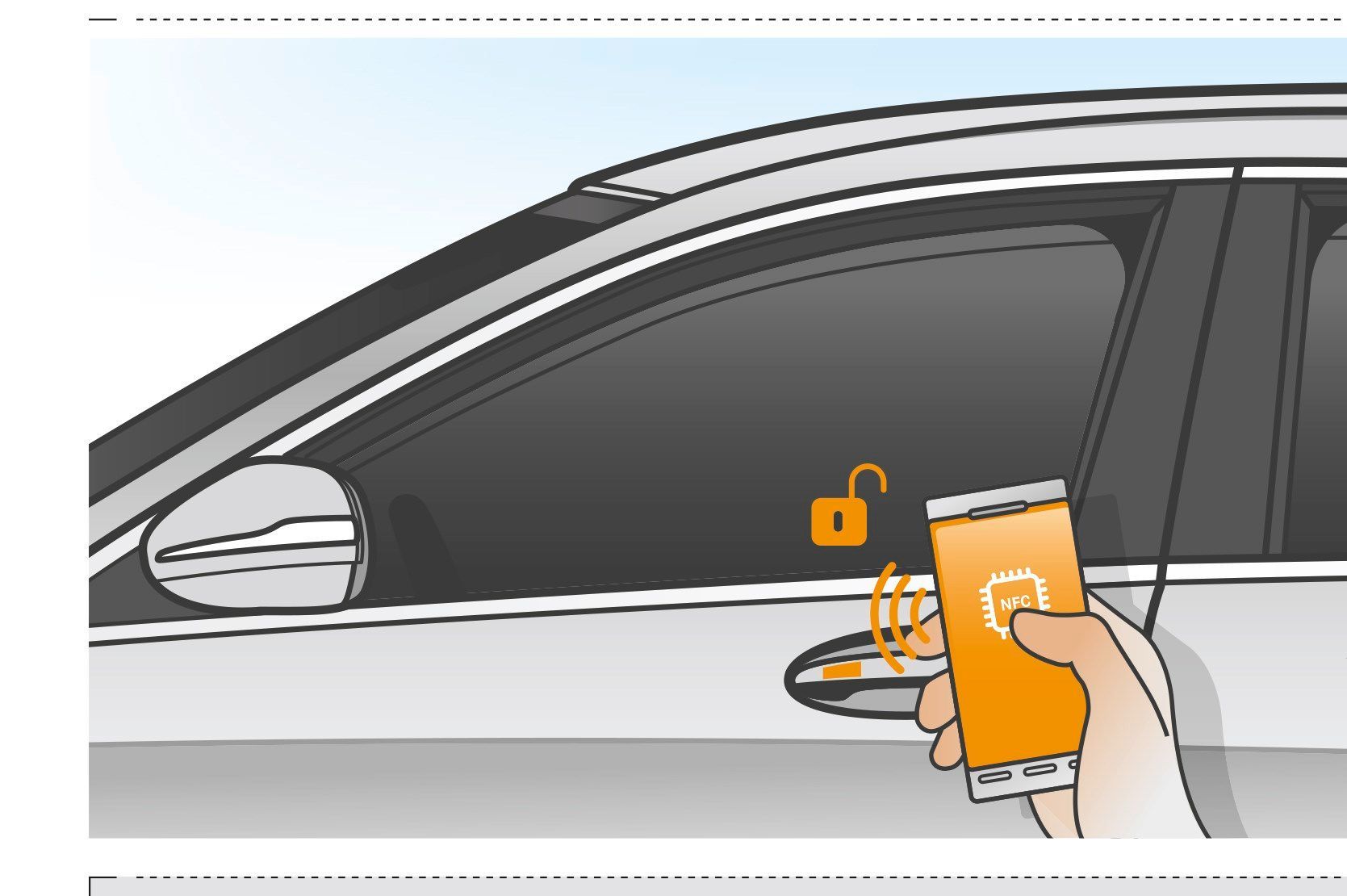 Mercedes třídy E 7 mobil jako digitální klíč