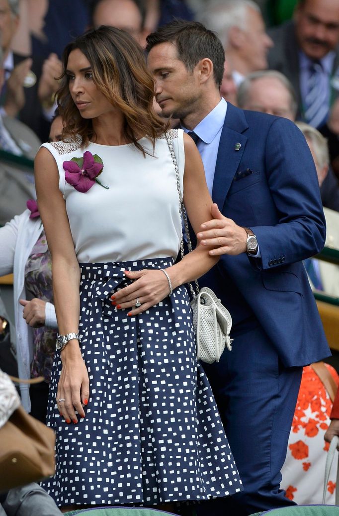 Frank Lampards přítelkyní na finále Wimbledonu 2014