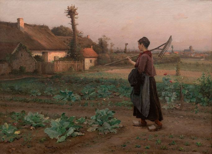 Václav Brožík: Z pole, olej na plátně, 1891-1893, 60 x 81 cm, vyvolávací cena: 1,3 milionu korun.