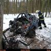 Auto čelním nárazem přerazilo strom