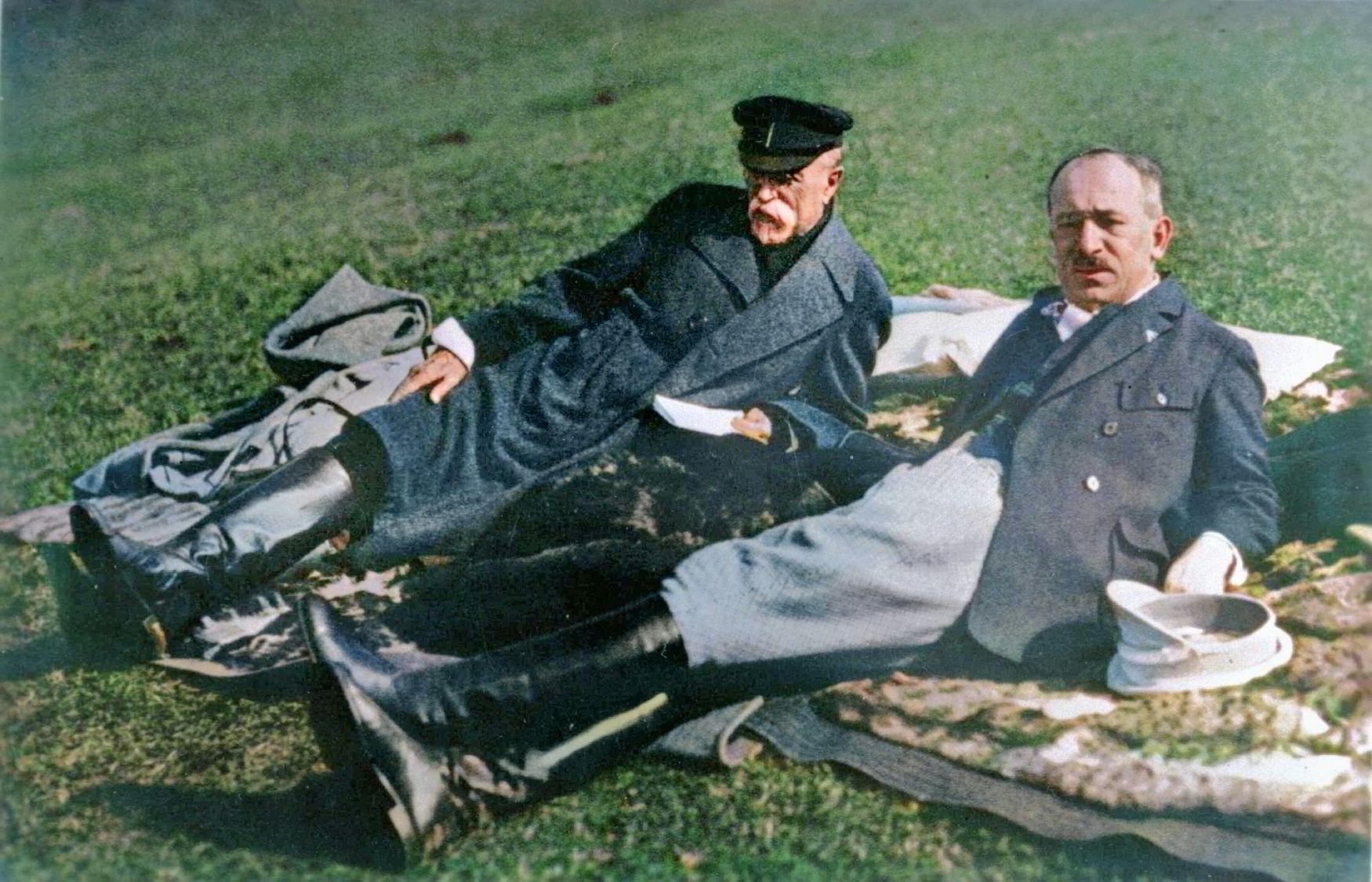 Edvard Beneš, prezident, obarvené fotografie, historie, Československo, Domácí
