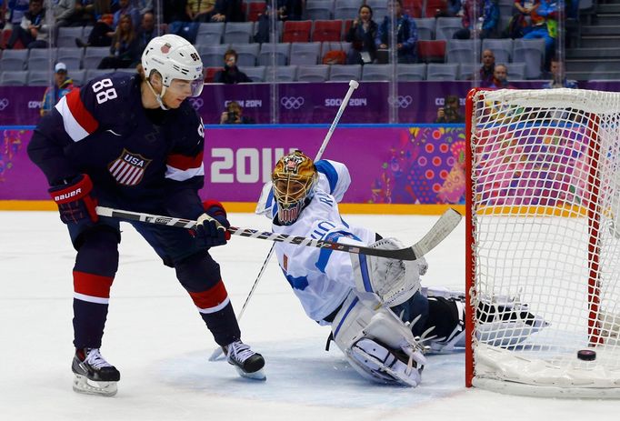 Finsko - USA, o bronz: Tuukka Rask - Patrick Kane