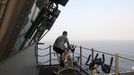 Záběry z paluby americké lodi USS Boxer v Perském zálivu