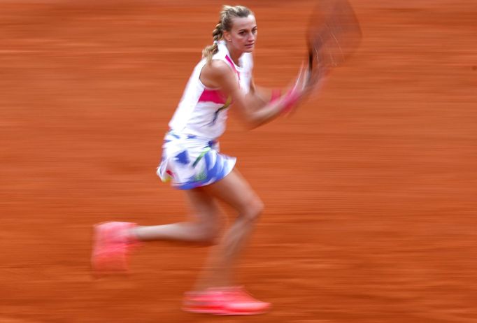 Tennis - French Open - Roland Garros, Paris, France - October 8, 2020 Czech Republic's Petra Kvitova during her semi final match against Sofia Kenin of the U.S. REUTERS/C